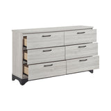 Westport White Oak/Gray 4pc Set (QB+NS+DR+MR) from Homelegance - Luna Furniture