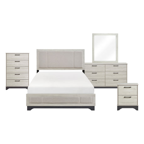 Westport White Oak/Gray 5pc Set (QB+NS+DR+MR+CH) from Homelegance - Luna Furniture