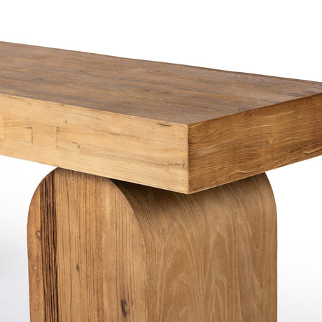 Keane Console Table in Reclaimed Natural Elm from Four Hands - Luna Furniture