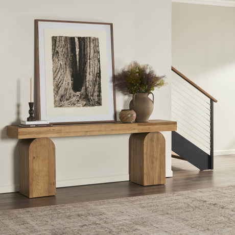 Keane Console Table in Reclaimed Natural Elm from Four Hands - Luna Furniture