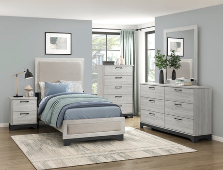 Westport White Oak/Gray 4pc Set (TB+NS+DR+MR) from Homelegance - Luna Furniture