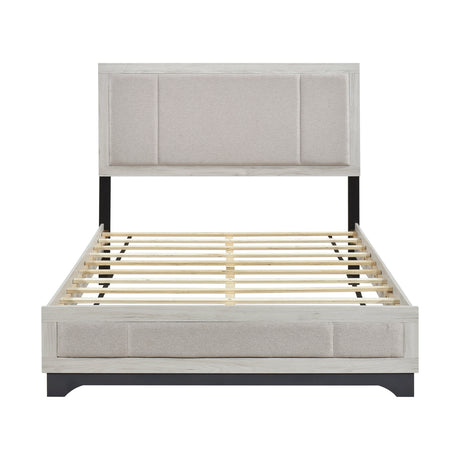 Westport White Oak/Gray Full Platform Bed from Homelegance - Luna Furniture