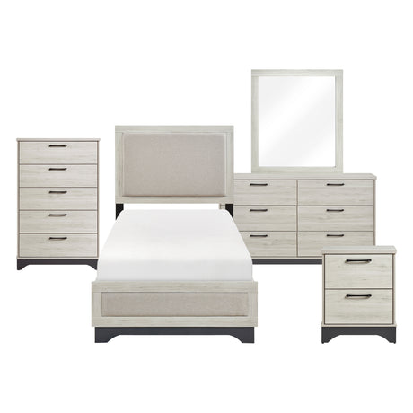 Westport White Oak/Gray 5pc Set (TB+NS+DR+MR+CH) from Homelegance - Luna Furniture