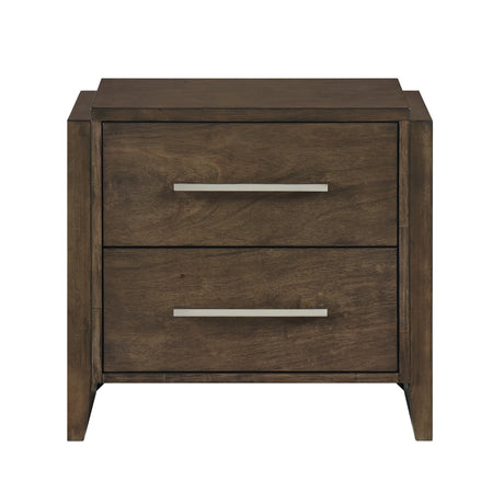 Emmett Dark Walnut 4pc Set (QB+NS+DR+MR) from Homelegance - Luna Furniture