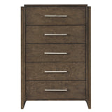 Emmett Dark Walnut 5pc Set (QB+NS+DR+MR+CH) from Homelegance - Luna Furniture