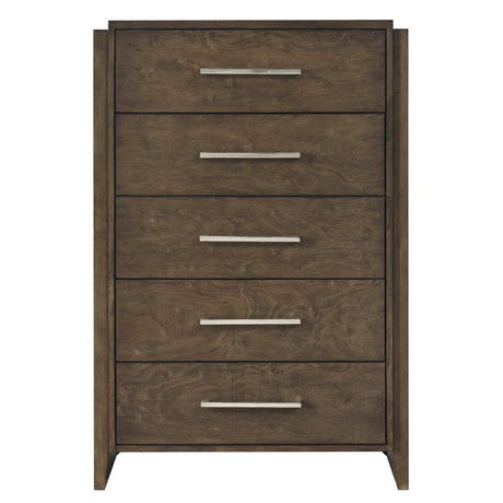 Emmett Dark Walnut 5pc Set (QB+NS+DR+MR+CH) from Homelegance - Luna Furniture