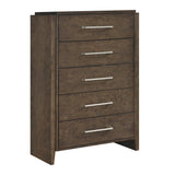 Emmett Dark Walnut 5pc Set (QB+NS+DR+MR+CH) from Homelegance - Luna Furniture