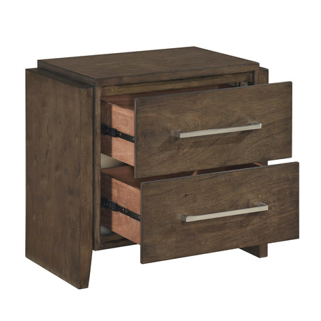Emmett Dark Walnut Nightstand from Homelegance - Luna Furniture