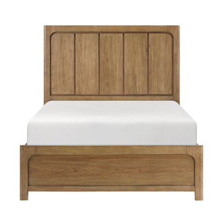 Charlotte Light Brown Queen Storage Platform Bed from Homelegance - Luna Furniture