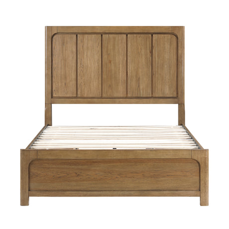 Charlotte Light Brown Queen Storage Platform Bed from Homelegance - Luna Furniture