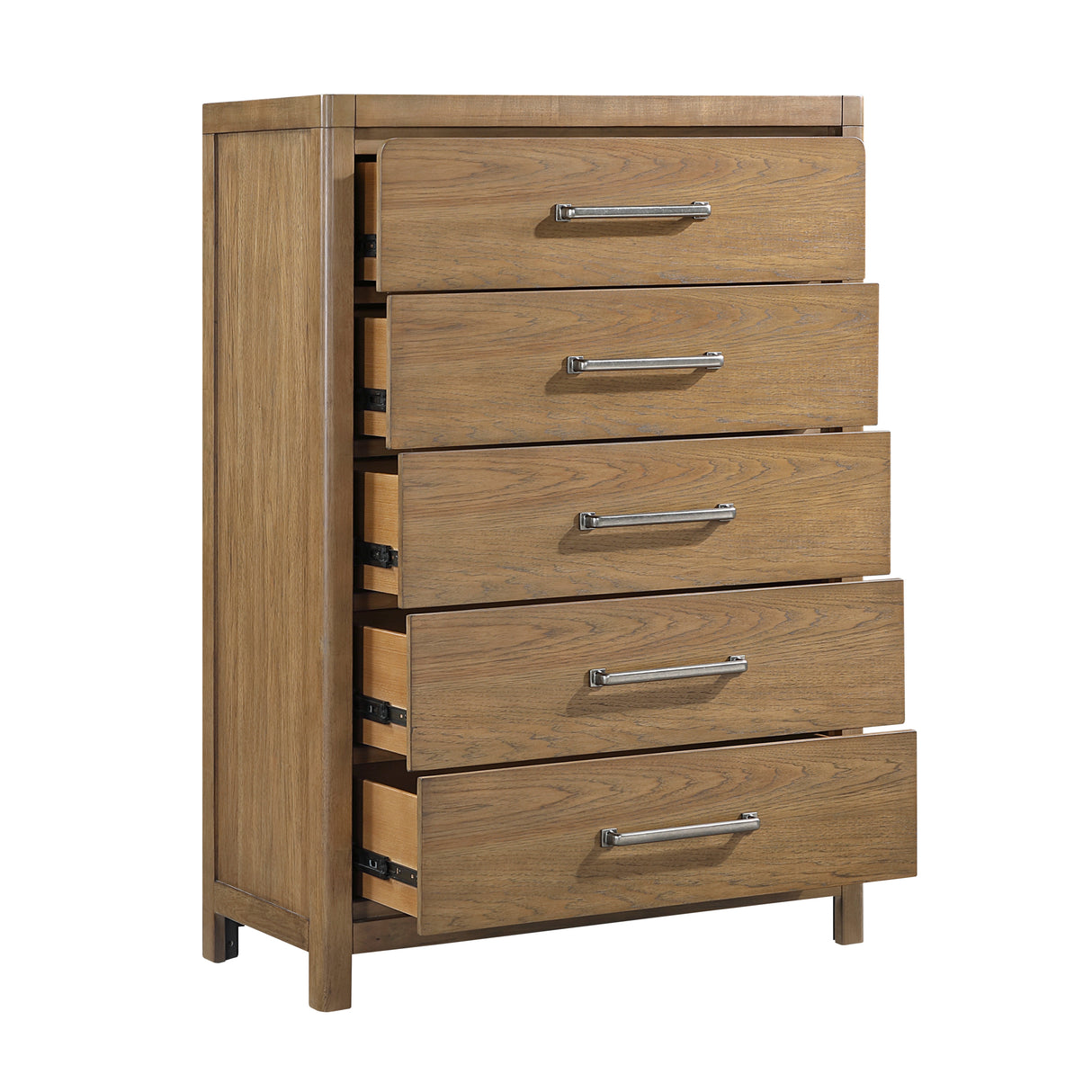 Charlotte Light Brown 5pc Set (QB+NS+DR+MR+CH) from Homelegance - Luna Furniture