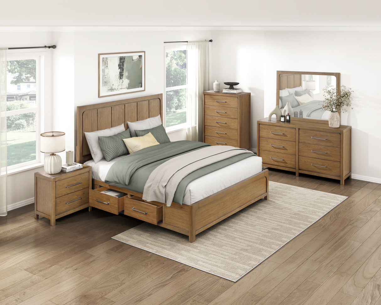 Charlotte Light Brown Nightstand from Homelegance - Luna Furniture