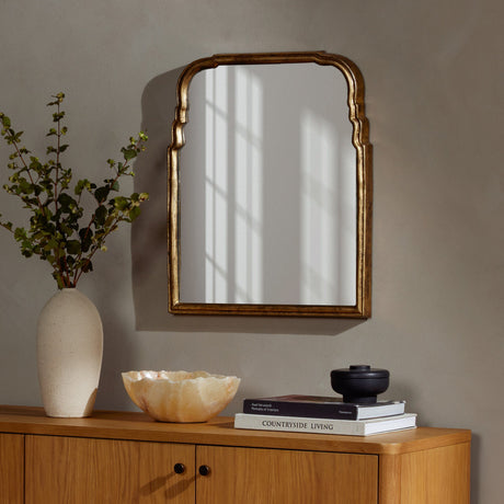 Loire Mirror in Antiqued Gold Leaf from Four Hands - Luna Furniture