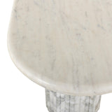 Oranda Console Table in Polished White Marble w/ Sealant from Four Hands - Luna Furniture