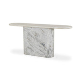 Oranda Console Table in Polished White Marble w/ Sealant from Four Hands - Luna Furniture