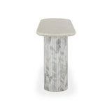 Oranda Console Table in Polished White Marble w/ Sealant from Four Hands - Luna Furniture