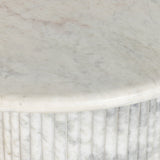 Oranda Coffee Table in Polished White Marble w/ Sealant from Four Hands - Luna Furniture