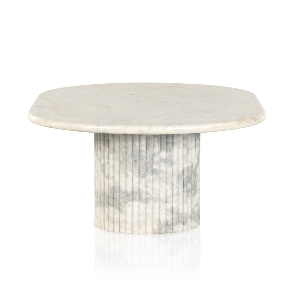 Oranda Coffee Table in Polished White Marble w/ Sealant from Four Hands - Luna Furniture