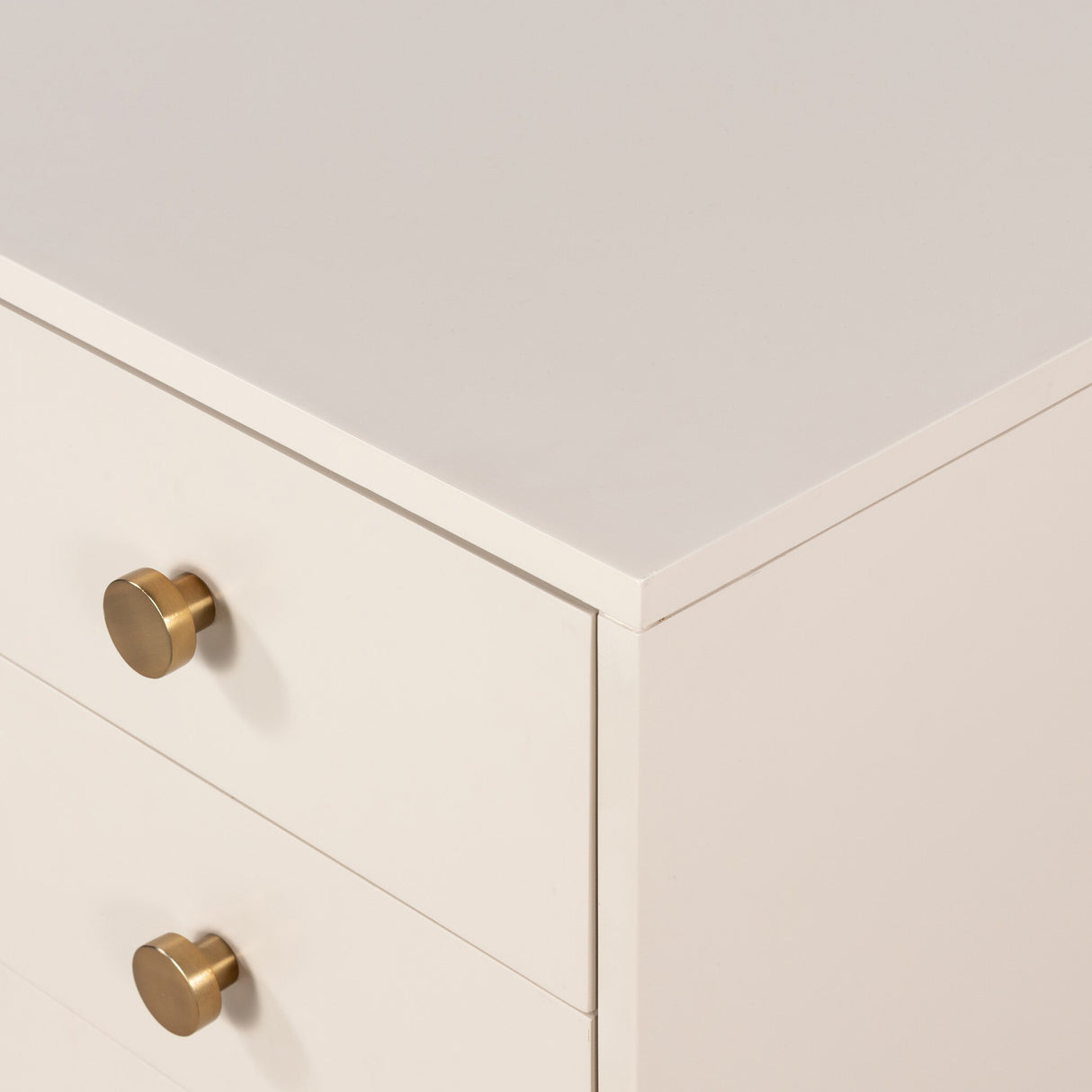 Van Rectangular Nightstand in Matte Alabaster from Four Hands - Luna Furniture
