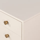 Van Rectangular Nightstand in Matte Alabaster from Four Hands - Luna Furniture