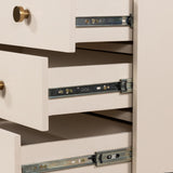 Van Rectangular Nightstand in Matte Alabaster from Four Hands - Luna Furniture