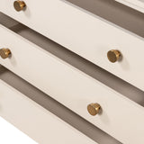 Van Rectangular Nightstand in Matte Alabaster from Four Hands - Luna Furniture