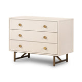 Van Rectangular Nightstand in Matte Alabaster from Four Hands - Luna Furniture