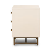 Van Rectangular Nightstand in Matte Alabaster from Four Hands - Luna Furniture
