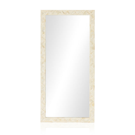 Loredo Floor Mirror in White Bone from Four Hands - Luna Furniture