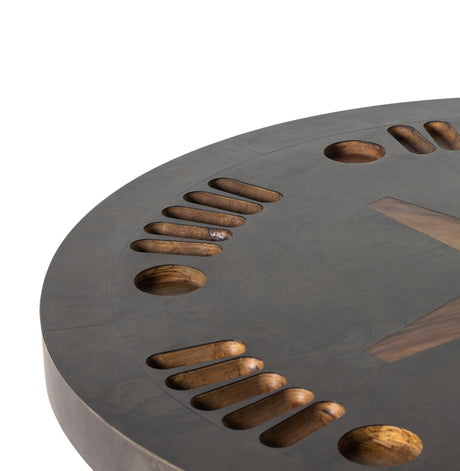Poker Table in Aged Metal from Four Hands - Luna Furniture