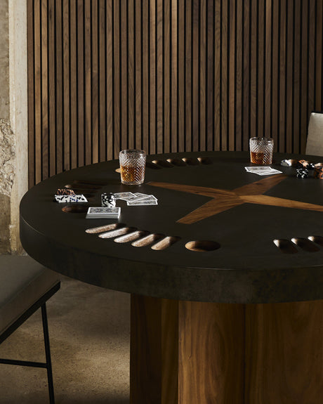 Poker Table in Aged Metal from Four Hands - Luna Furniture