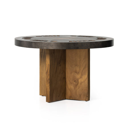 Poker Table in Aged Metal from Four Hands - Luna Furniture