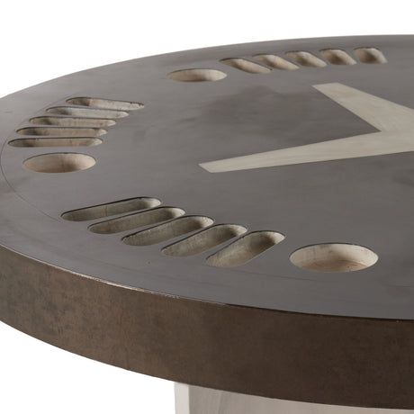 Poker Table in Aged Metal from Four Hands - Luna Furniture