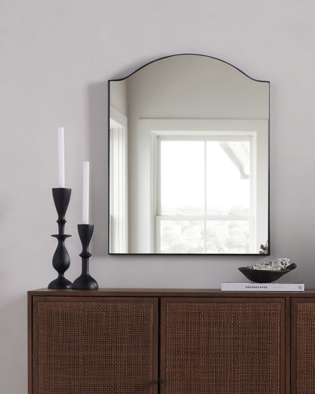 Jacques Small Mirror in Gunmetal from Four Hands - Luna Furniture