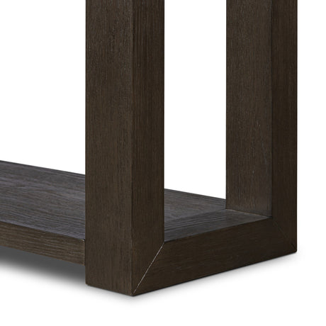 Thomas Console Table in Dark Anthracite Oak Veneer from Four Hands - Luna Furniture