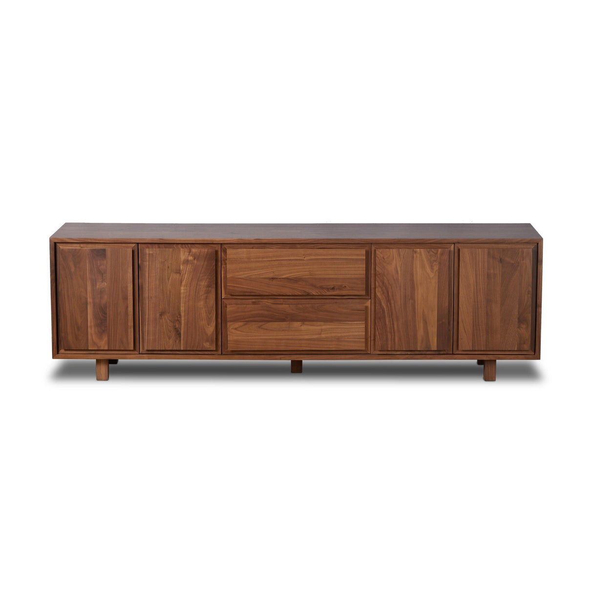 Stafford Media Console in Walnut Natural from Four Hands - Luna Furniture