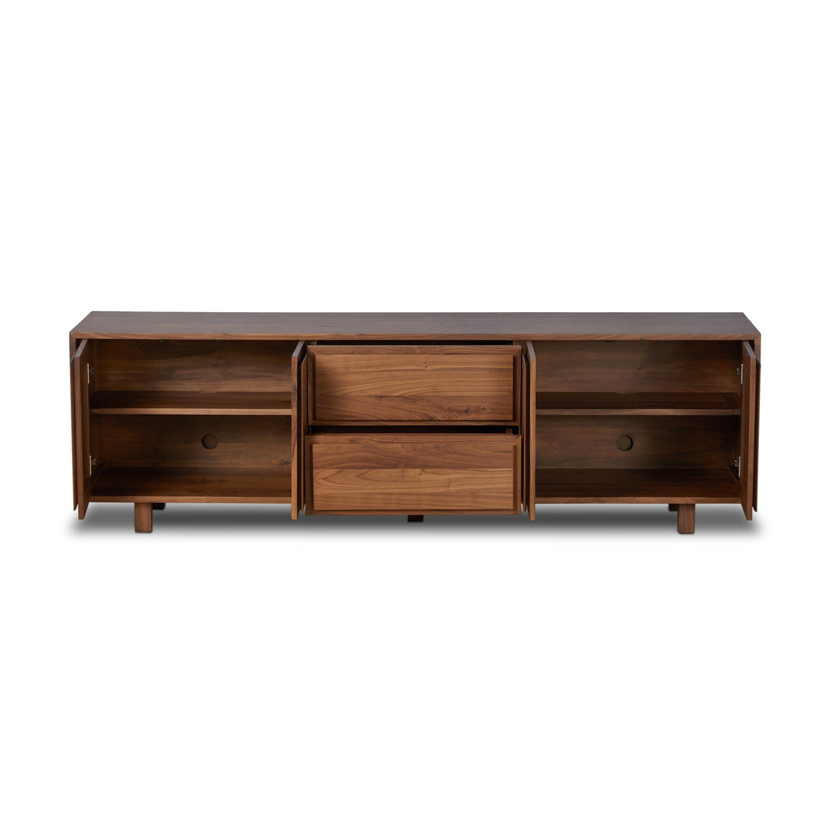 Stafford Media Console in Walnut Natural from Four Hands - Luna Furniture