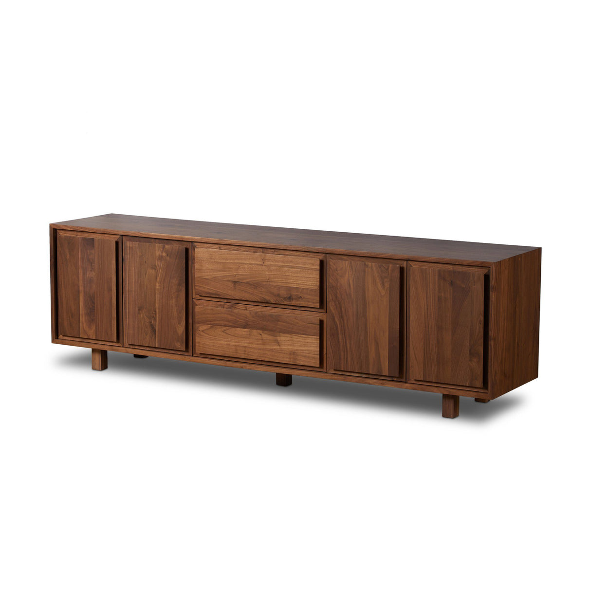 Stafford Media Console in Walnut Natural from Four Hands - Luna Furniture