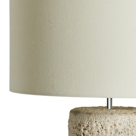 Ozer Table Lamp in Reactive White Glaze from Four Hands - Luna Furniture