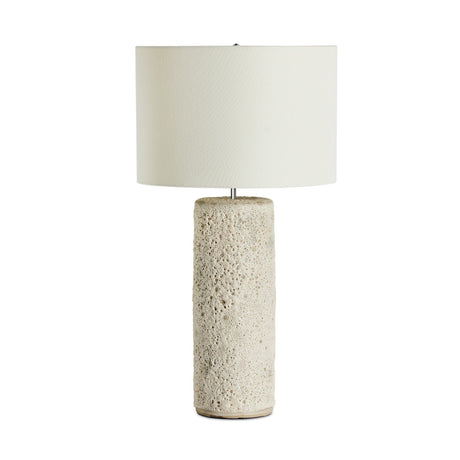 Ozer Table Lamp in Reactive White Glaze from Four Hands - Luna Furniture
