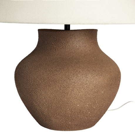 Parma Table Lamp in Textured Dark Sand Porcelain from Four Hands - Luna Furniture