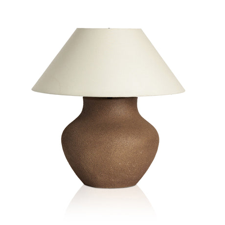 Parma Table Lamp in Textured Dark Sand Porcelain from Four Hands - Luna Furniture