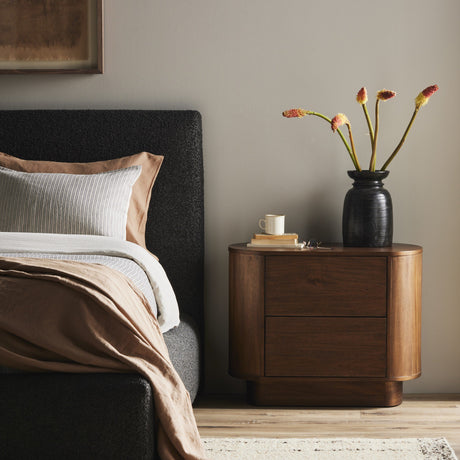 Paden Nightstand in Seasoned Brown Acacia from Four Hands - Luna Furniture