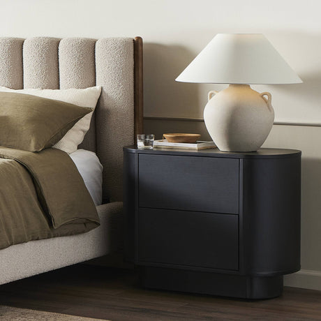 Paden Nightstand in Aged Black Acacia from Four Hands - Luna Furniture