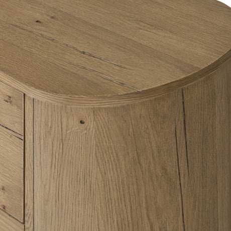 Paden Nightstand in Worn Oak Veneer from Four Hands - Luna Furniture