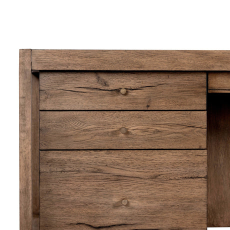 Suspension Desk in Rustic Grey Veneer from Four Hands - Luna Furniture