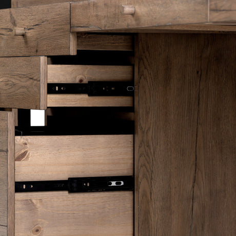 Suspension Desk in Rustic Grey Veneer from Four Hands - Luna Furniture