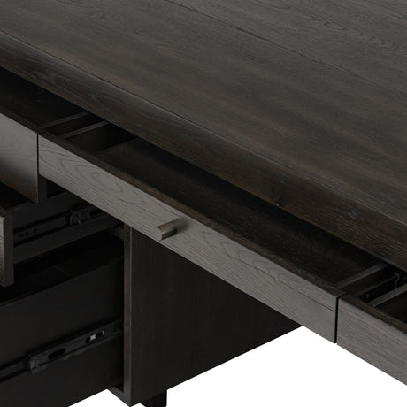 Suspension Desk in Smoked Black Veneer from Four Hands - Luna Furniture