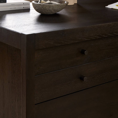 Suspension Desk in Smoked Black Veneer from Four Hands - Luna Furniture