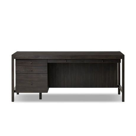 Suspension Desk in Smoked Black Veneer from Four Hands - Luna Furniture